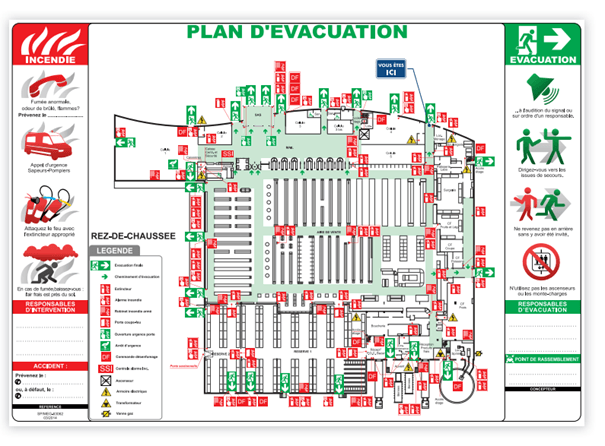 plan d'évacuation en Tunisie