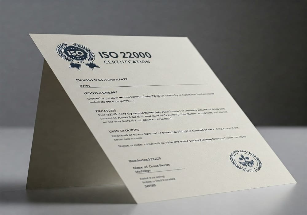 certification ISO 22000