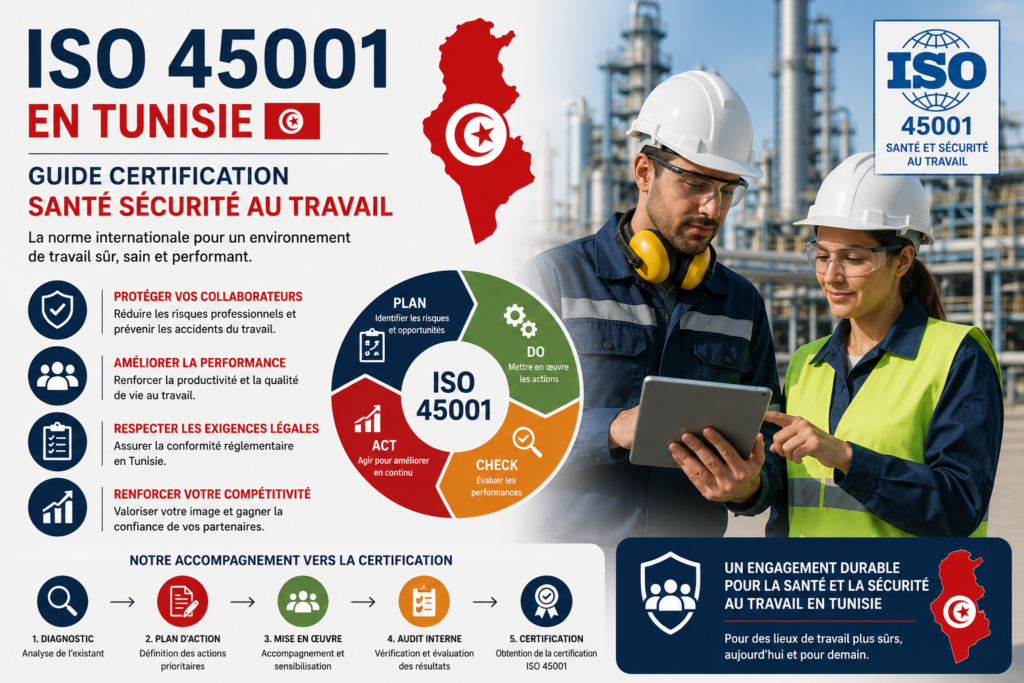 ISO 45001 en Tunisie : Guide Certification Santé Sécurité au Travail